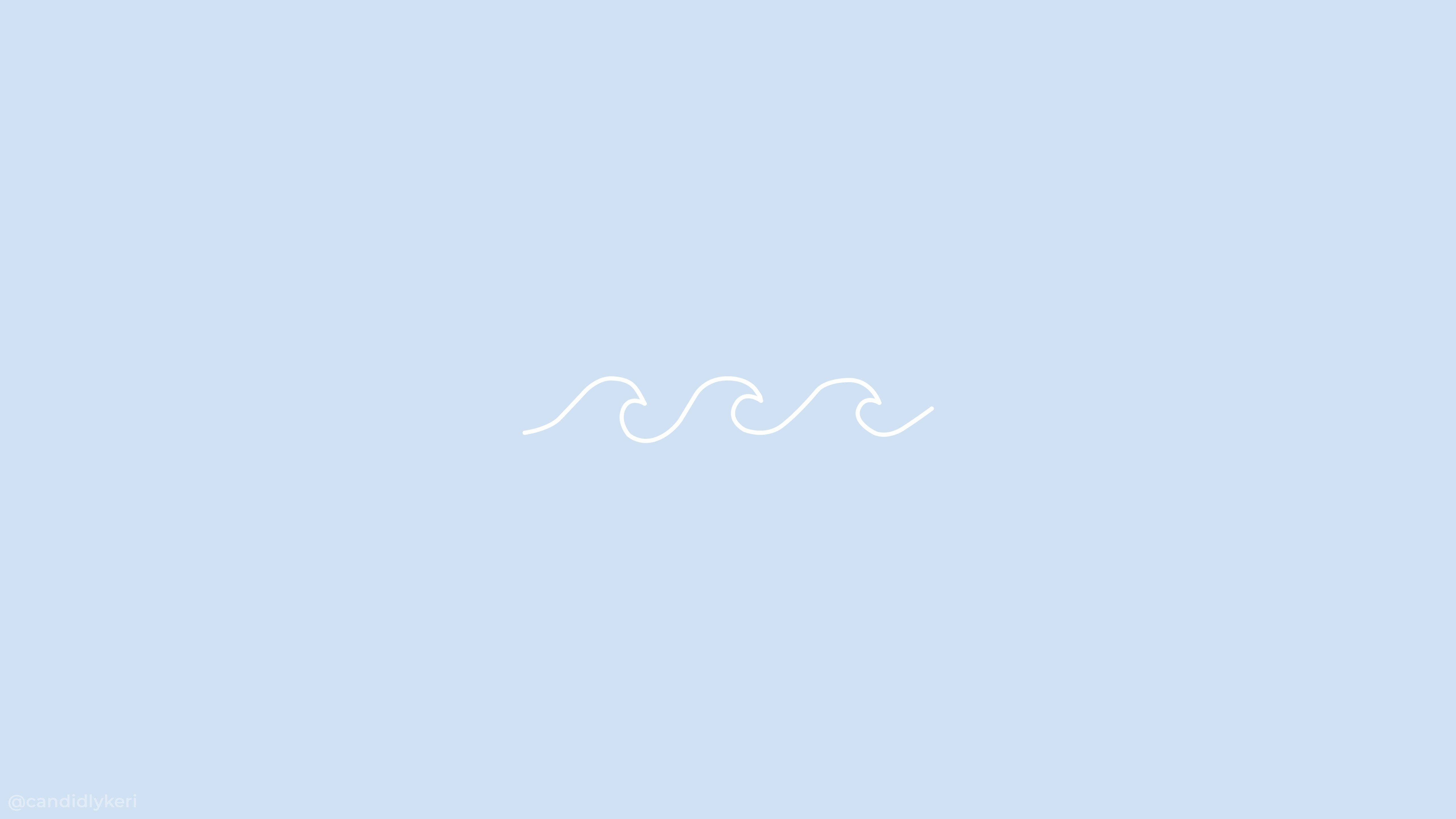 Pastelblå baggrund med bølge Wallpapers