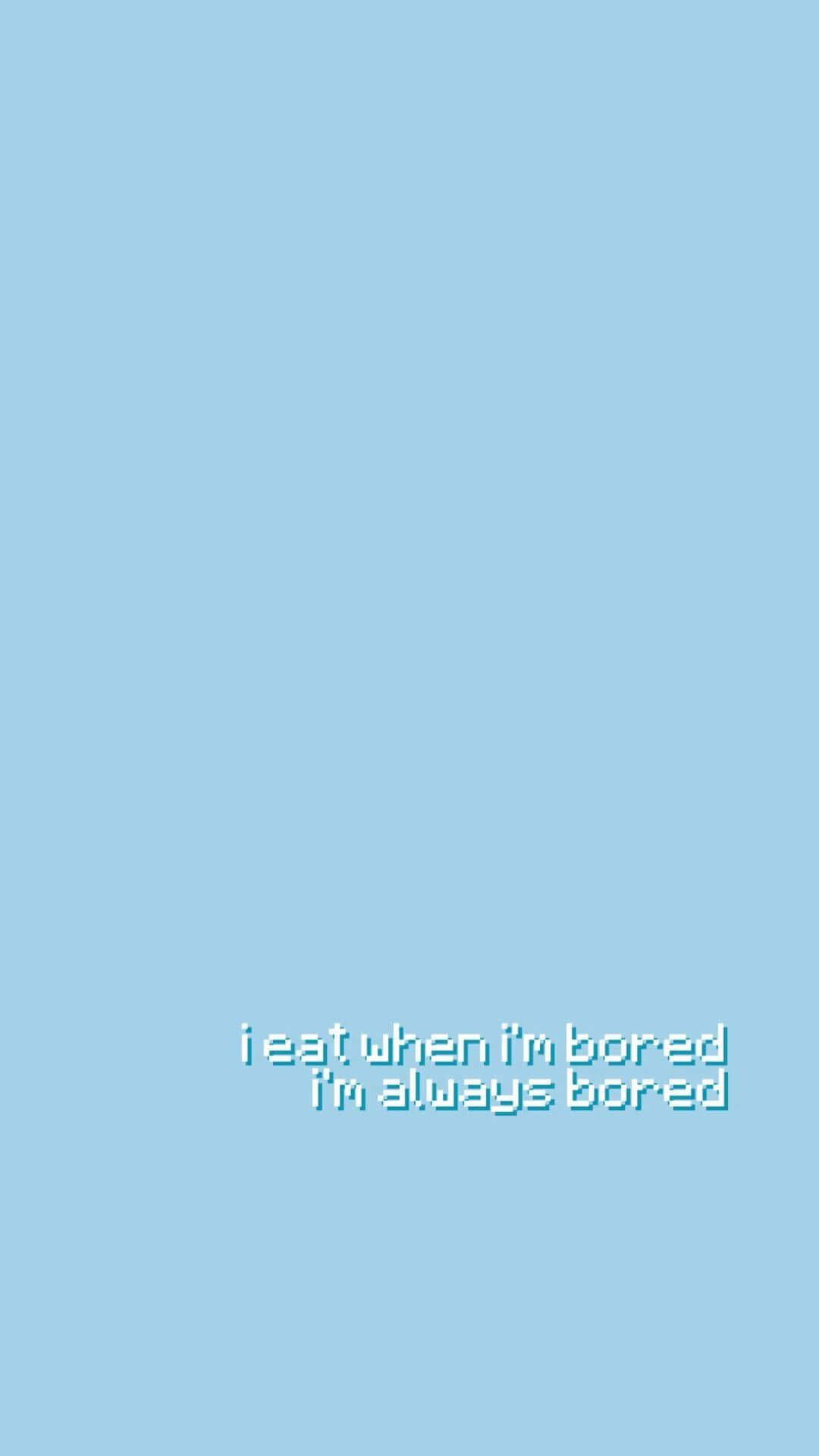 Pastelblå ensfarvet med sjovt citat Wallpapers