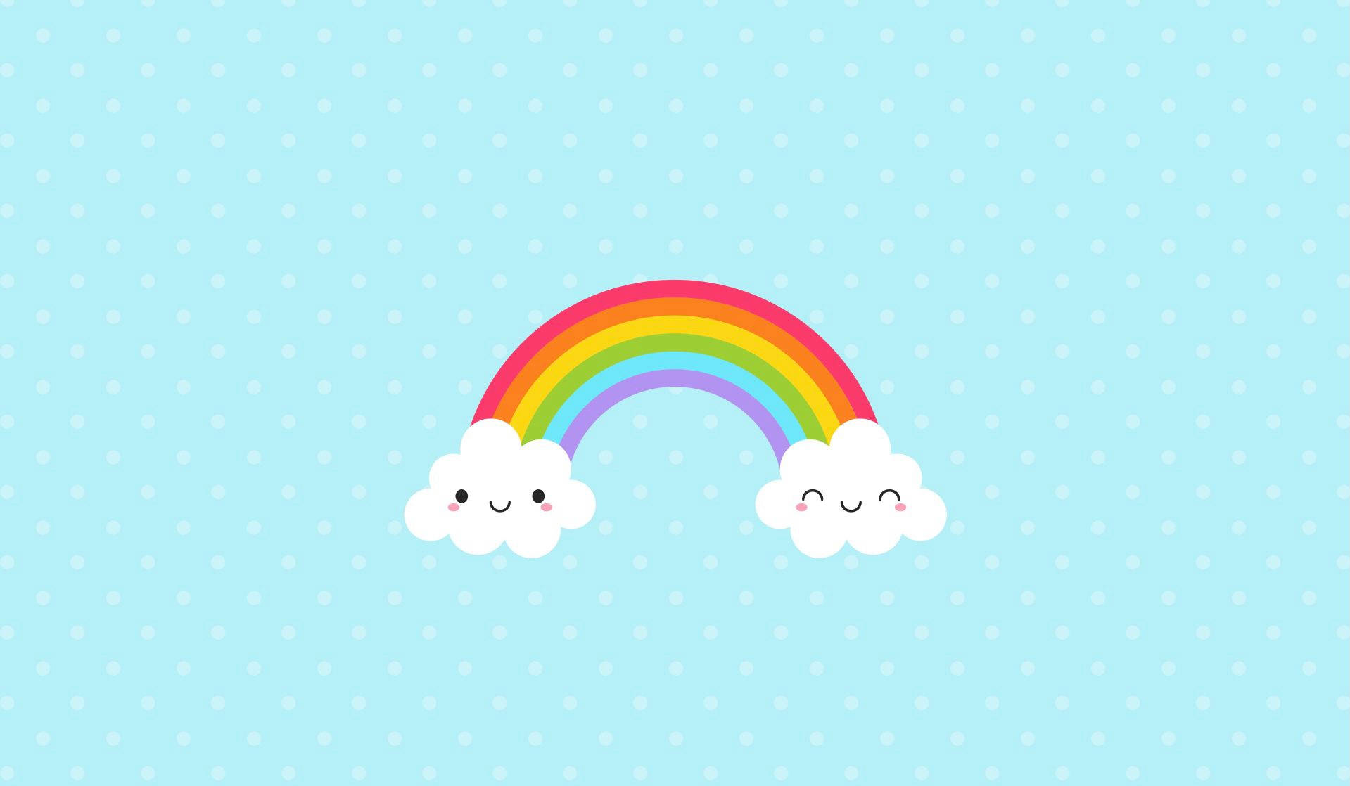 Pastelblå regnbue Wallpapers