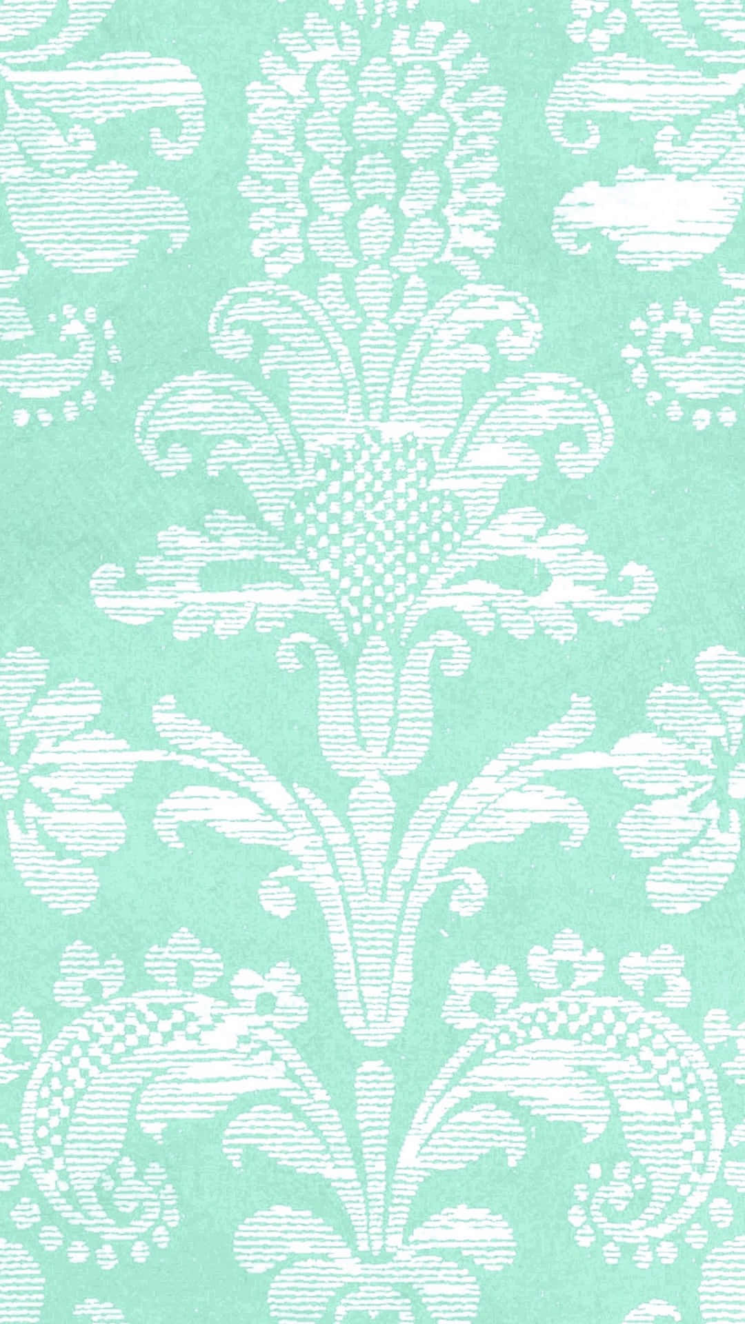 Pastelgrøn baggrund med elegante blomster Wallpapers