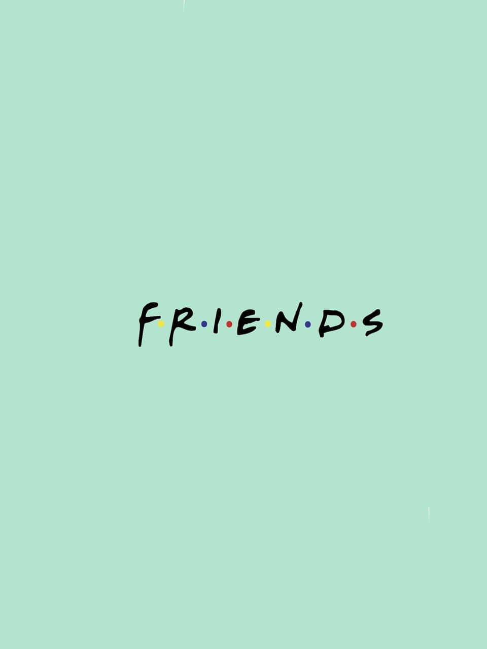 Pastelgrøn baggrund med Friends-skrifttype Wallpapers