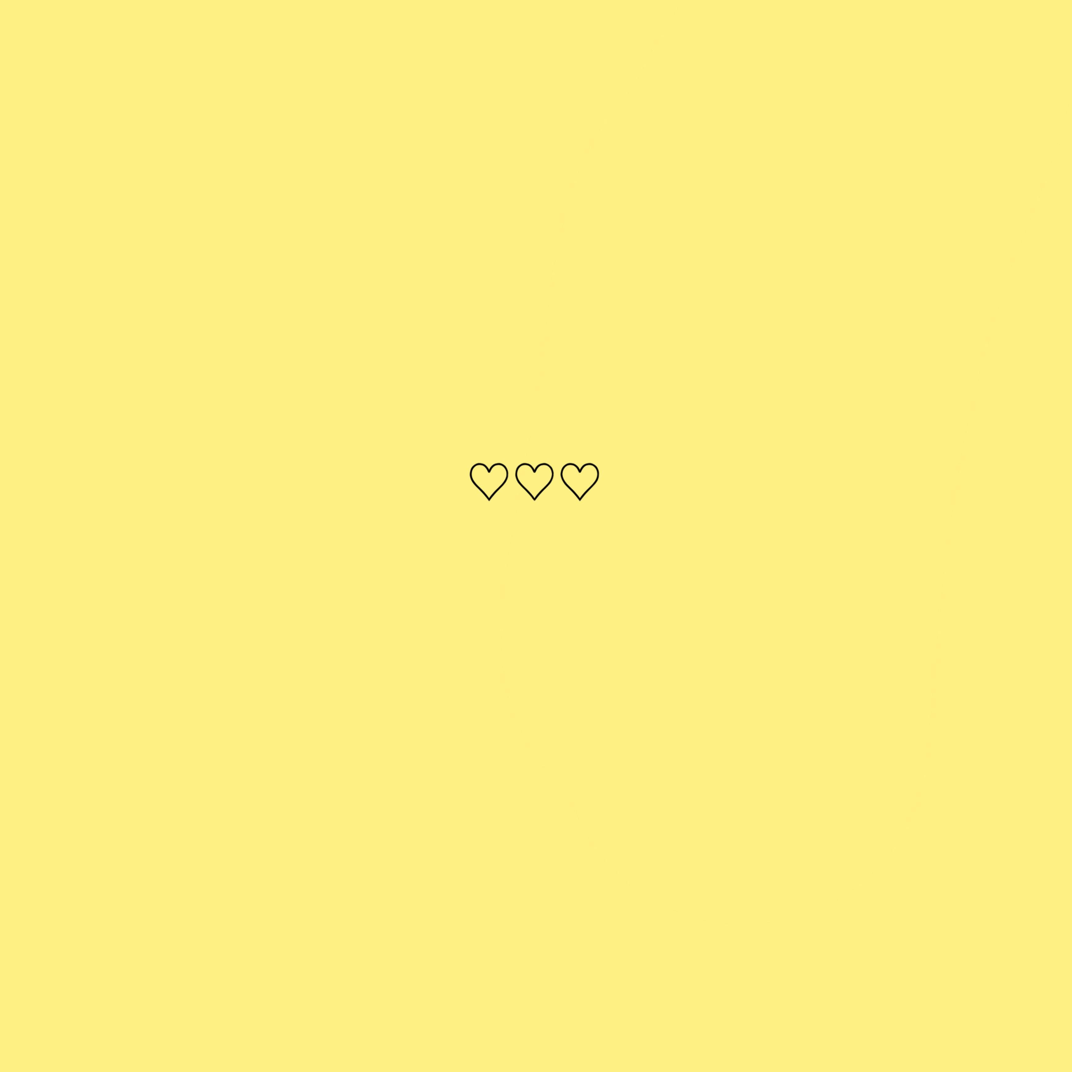 Pastelgul æstetik med hjerter Wallpapers