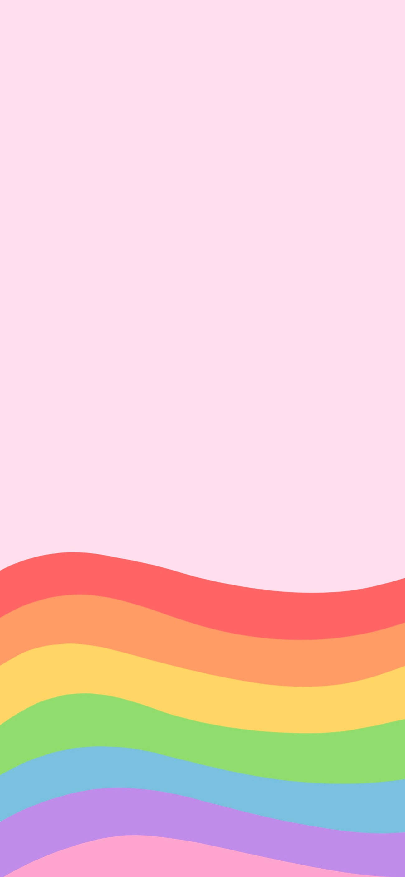 Pastelregnbuebølger Wallpapers