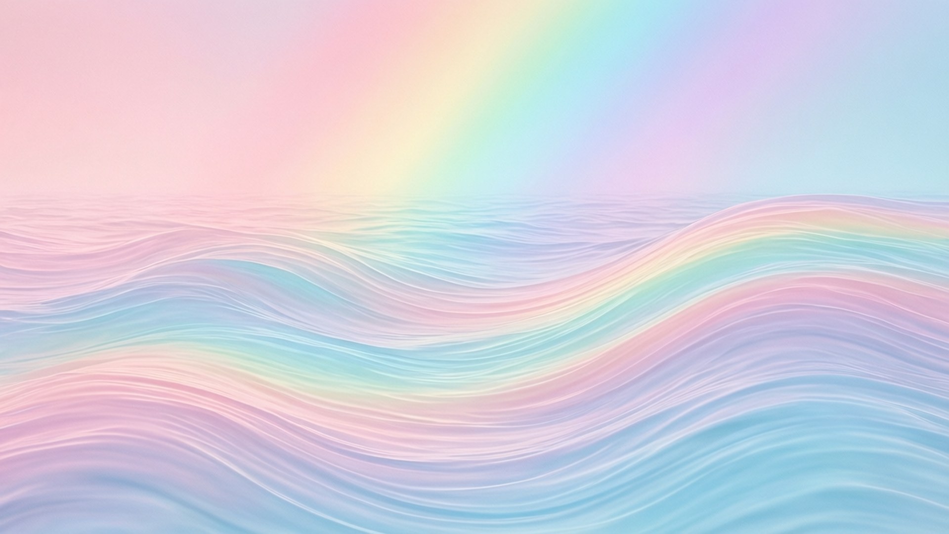 Pastelregnbuebølger Wallpapers