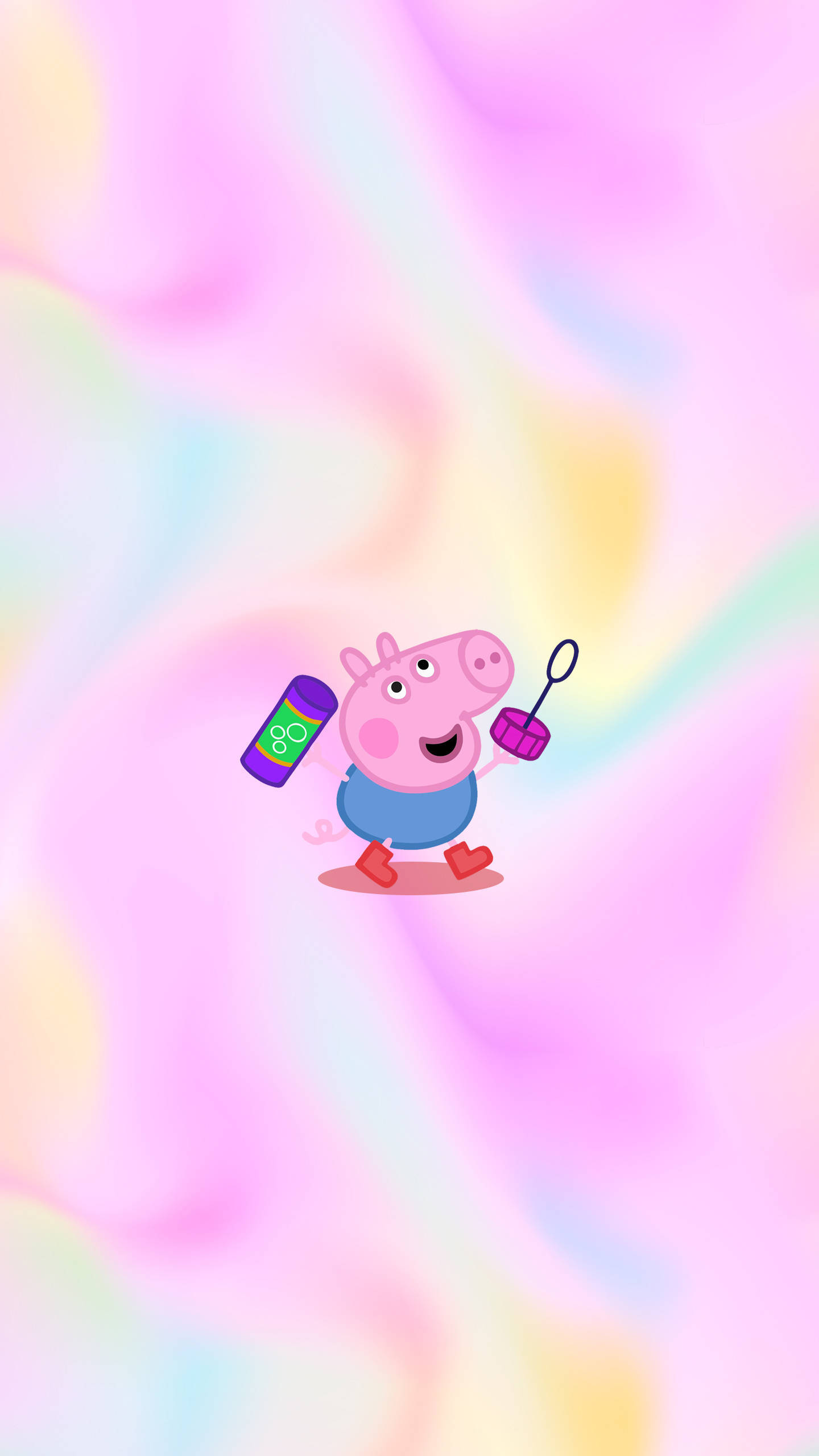 Peppa Pig iPhone George med Bobler Wallpapers