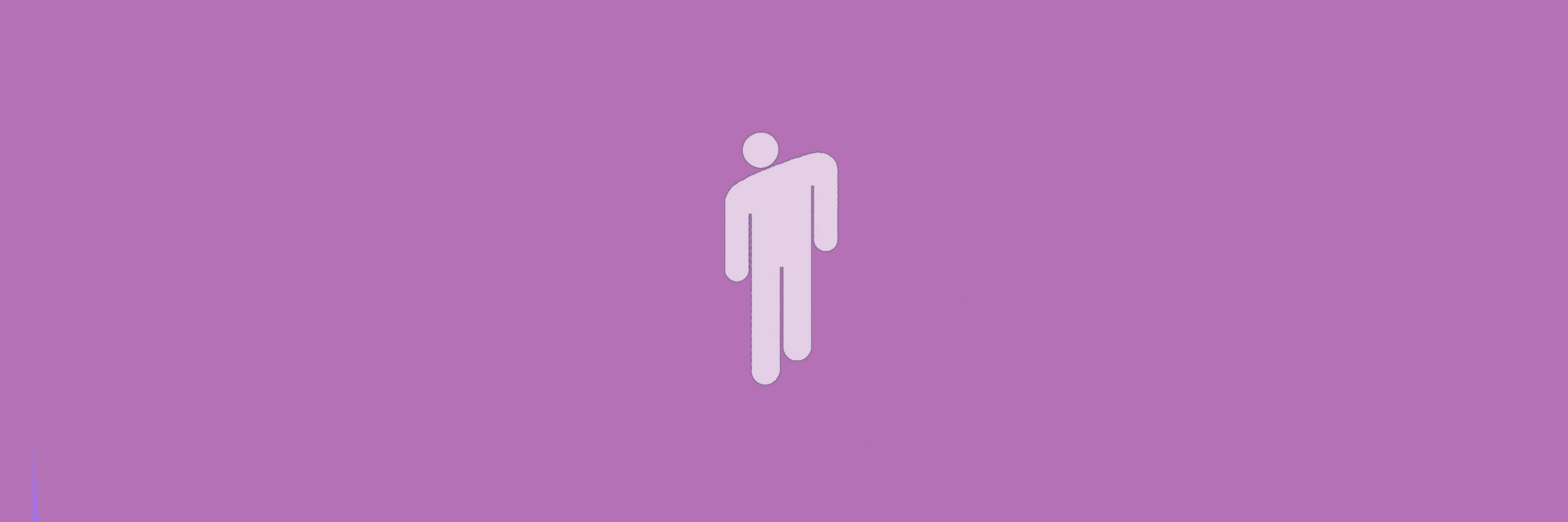 Periwinkle-farvet stiliseret menneskeomrids Twitter-header Wallpapers