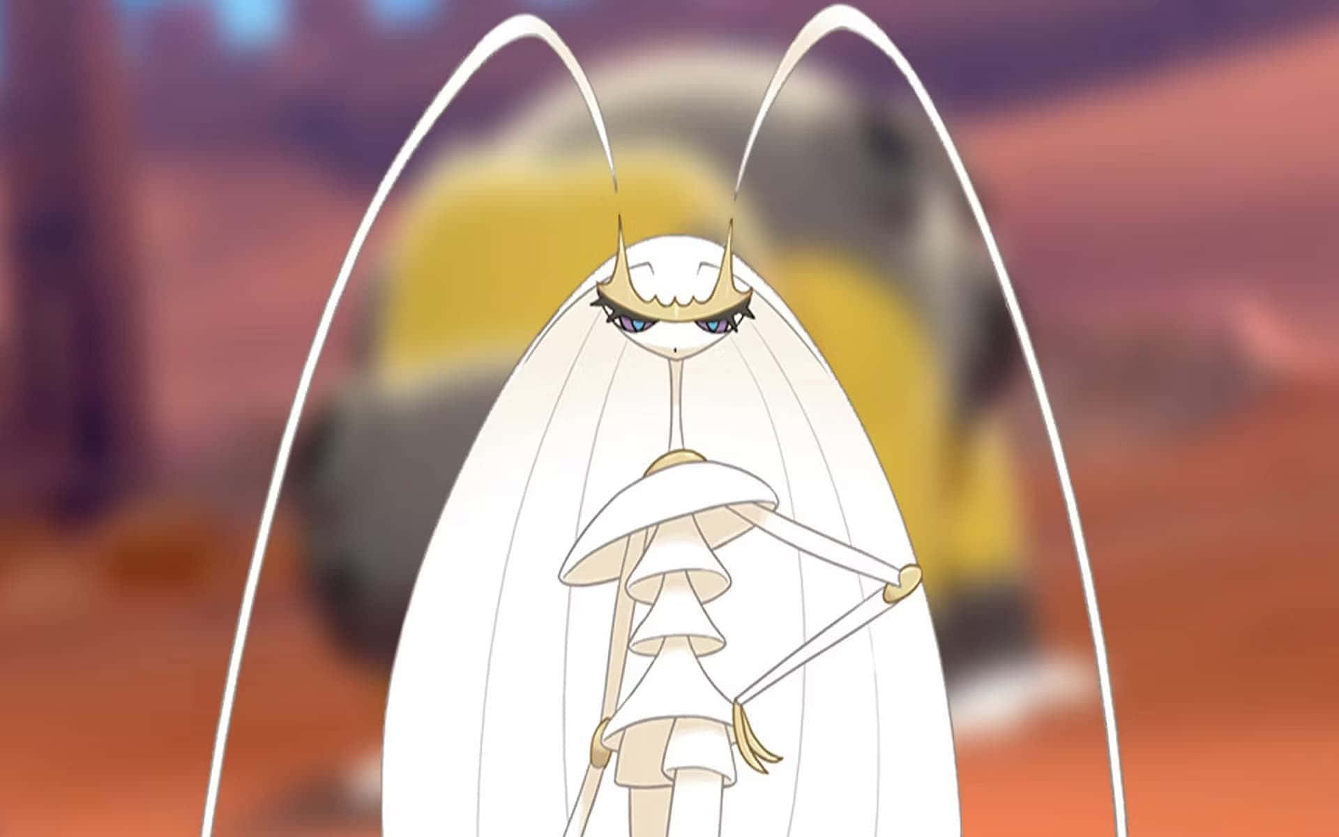 Pheromosa Pokemon med sløret baggrund Wallpapers