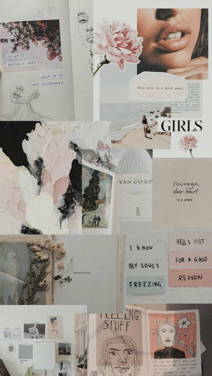 Pige Citater Æstetisk Collage Wallpapers
