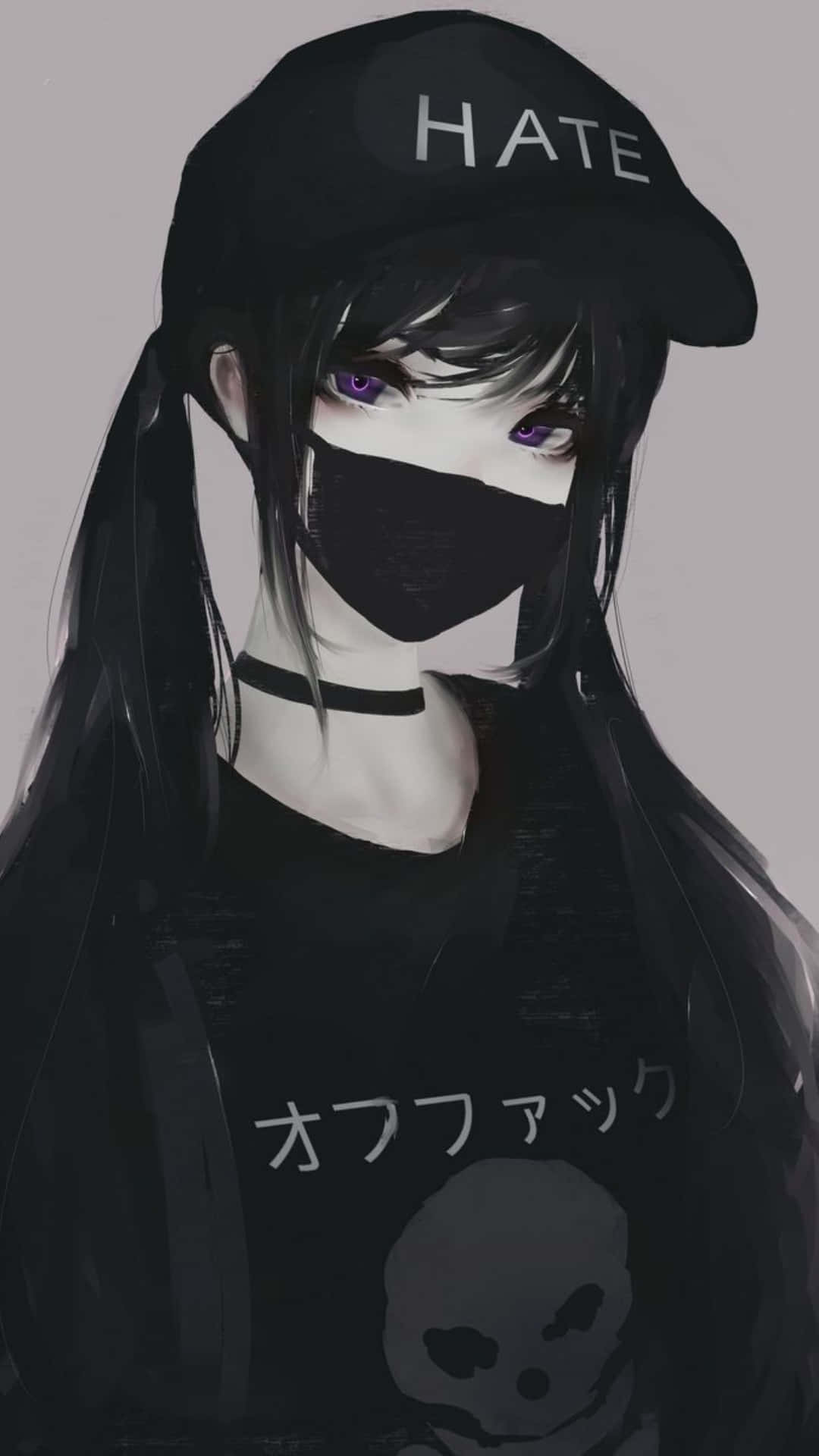 Pige med fletninger mørk æstetisk anime profilbillede Wallpapers