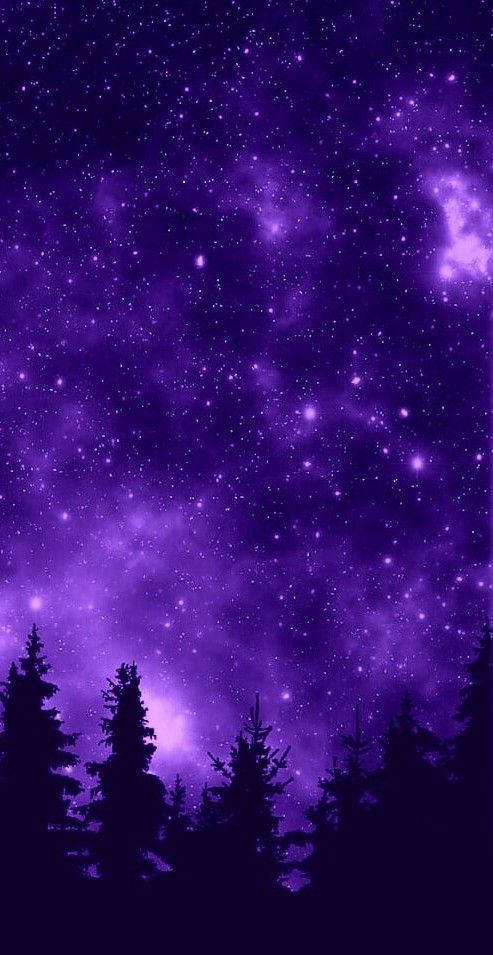 Pigegalakse Lilla Skovudsigt Wallpapers