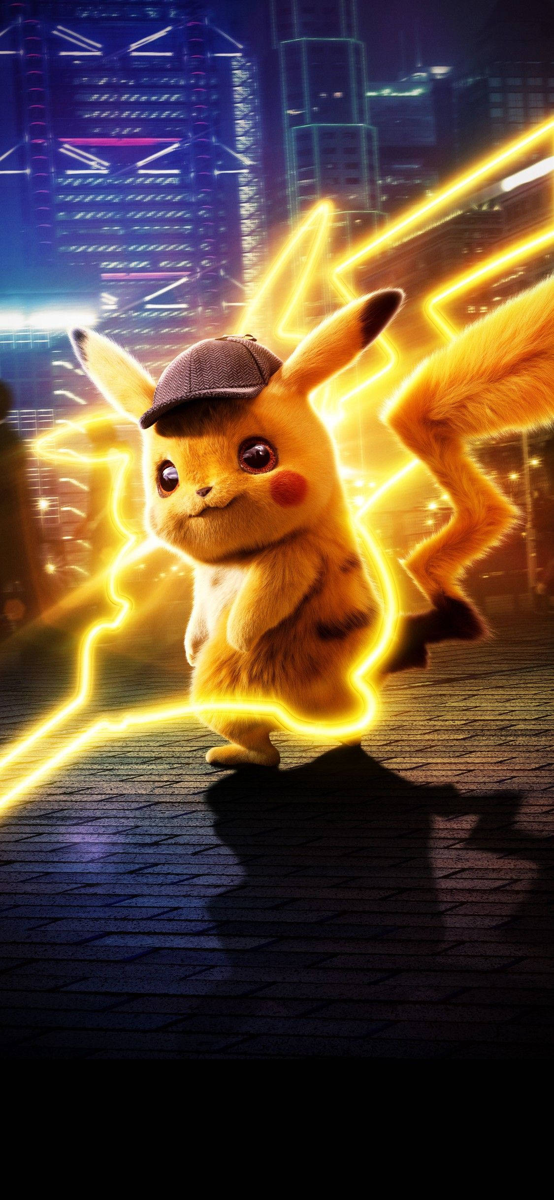 Pikachu 3D Detective Pikachu med lyn Wallpapers