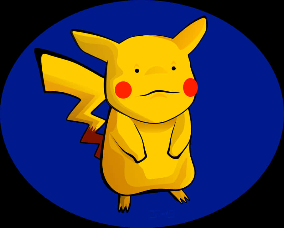 Pikachu blå baggrund vektorkunst Wallpapers