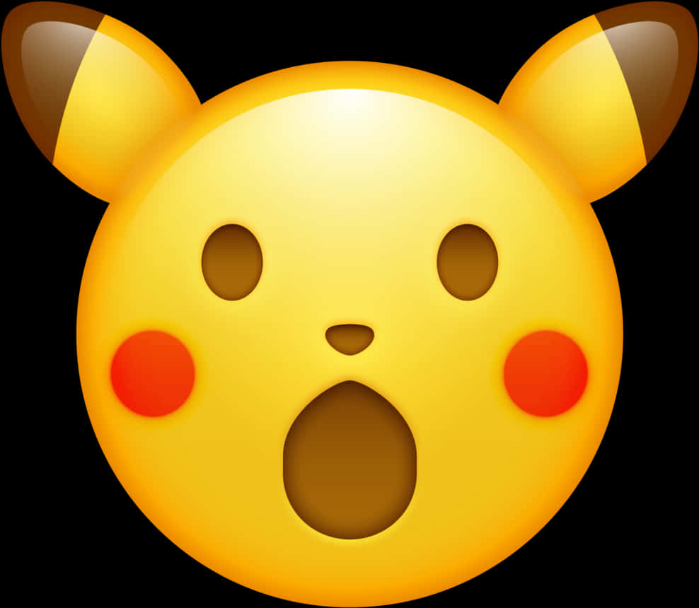 Pikachu overrasket emoji Wallpapers