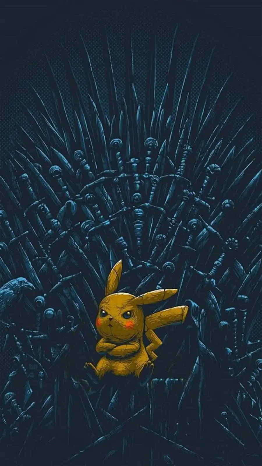 Pikachu på Jerntronen iPhone Wallpapers