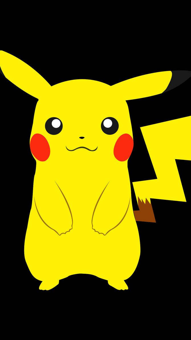Wallpaper af Pikachu på sort baggrund. — Pikachu Wallpapers
