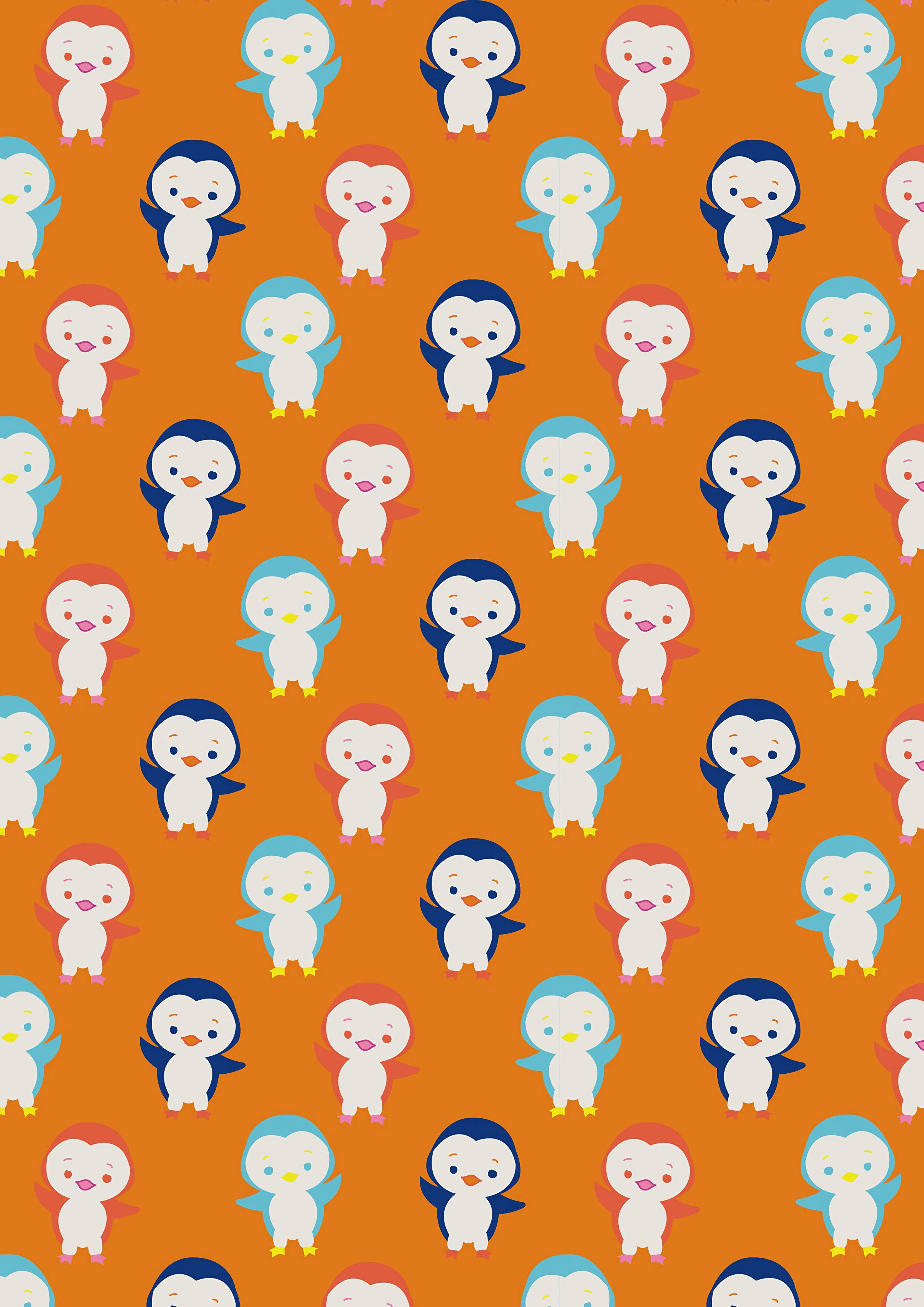 Søde pingviner mønster Wallpapers
