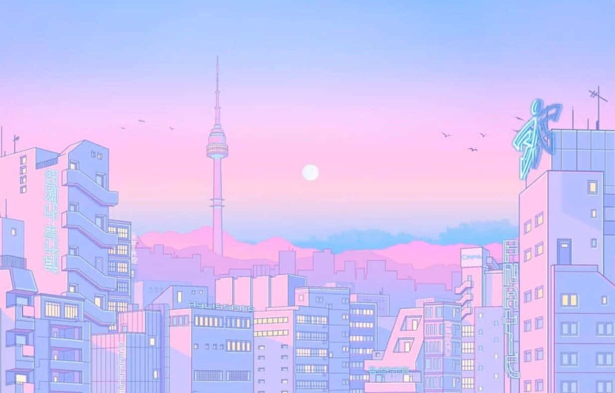 Pink Anime Aesthetic billeder Wallpapers