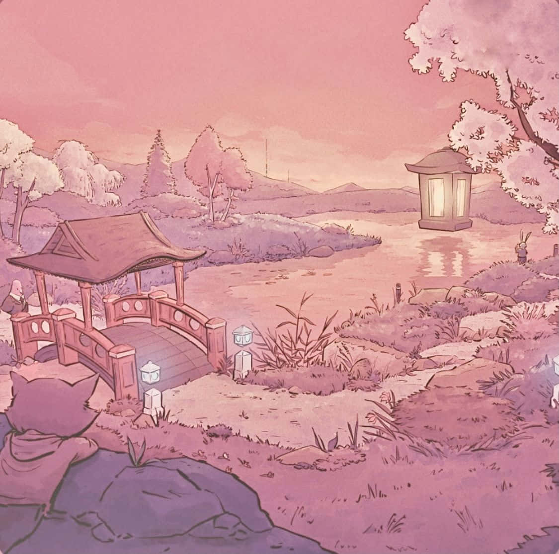 Pink Anime Aesthetic billeder Wallpapers