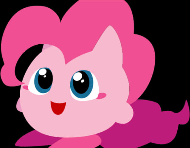 Pink animeret karakter smil Wallpapers