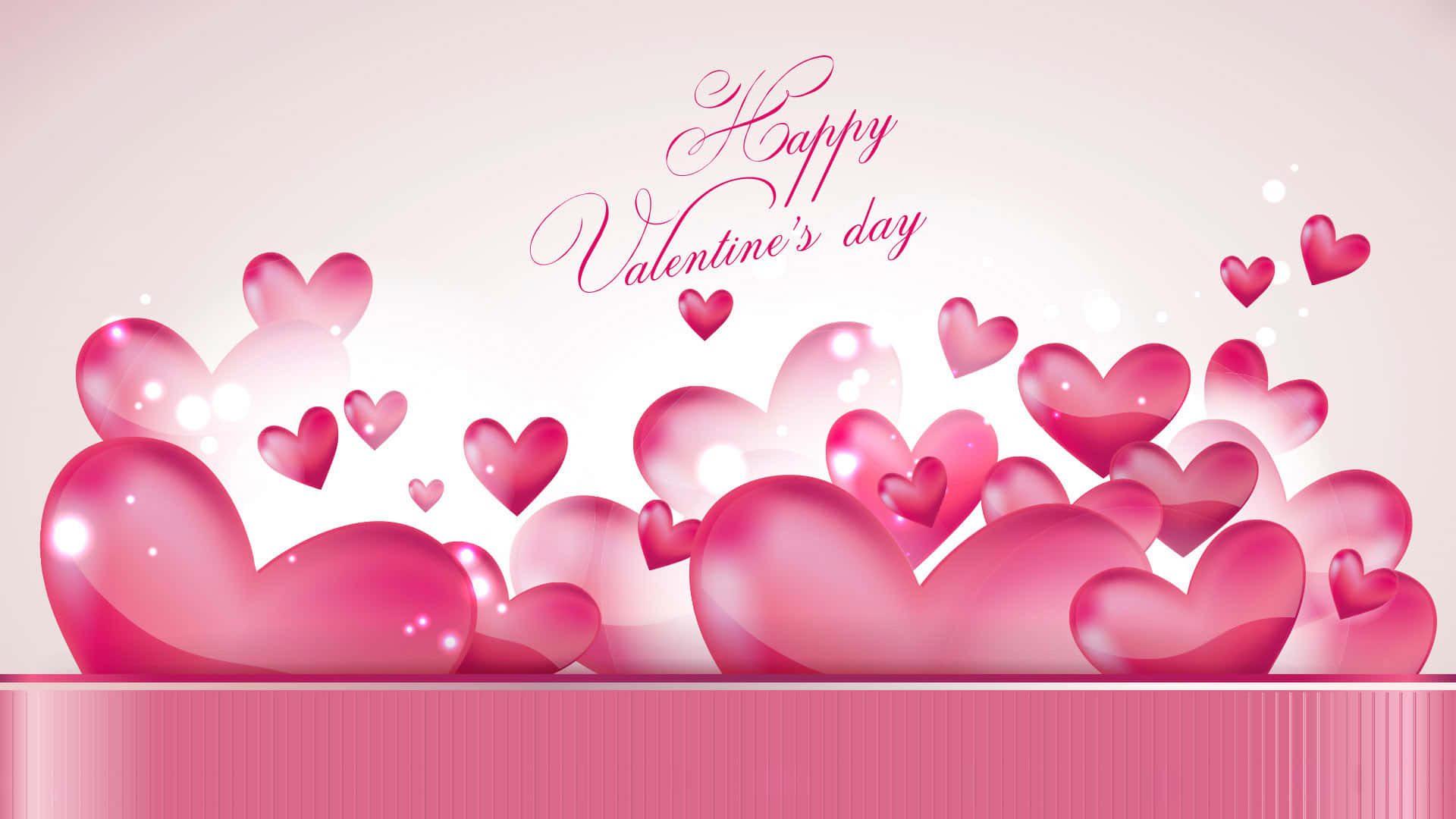 Pink gradient hjerter hilsen Valentins baggrund Wallpapers