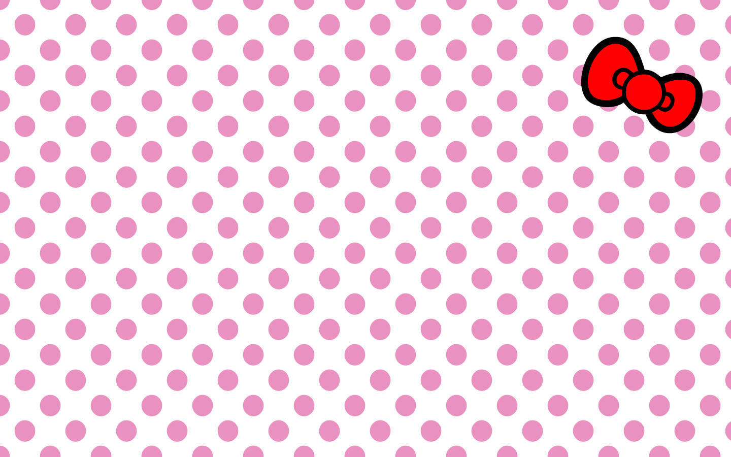 Pink Hello Kitty Prikket Mønster Wallpapers