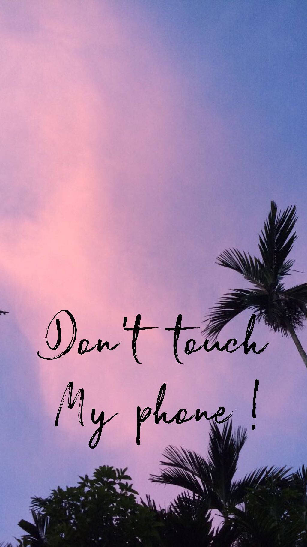 Pink himmel og palmetræer Wallpapers