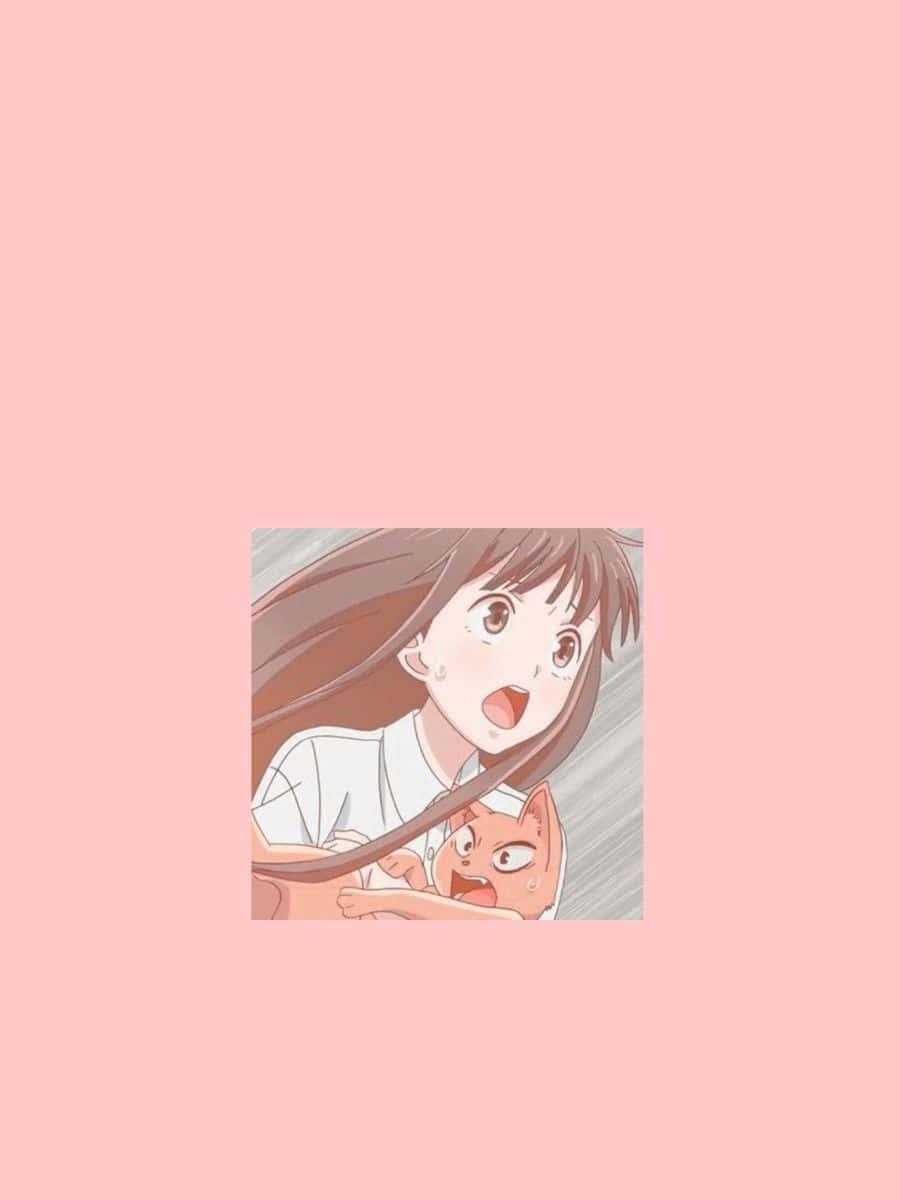 Pink Minimalistisk Tohru Honda Fruits Basket Anime Wallpapers