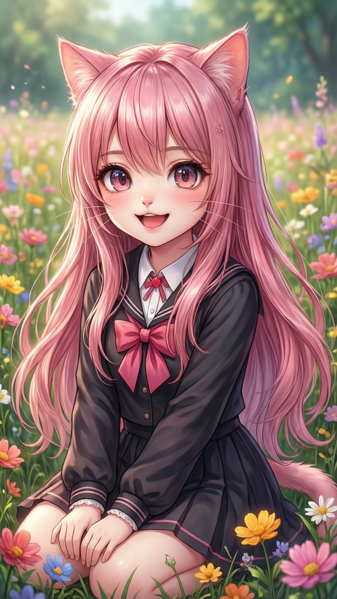 Pink Nekomimi-mark Wallpapers