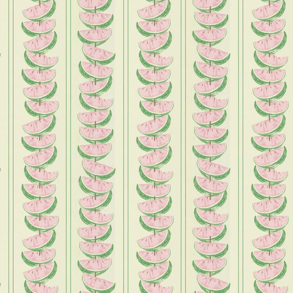 Pink og grøn æstetisk vandmelonmønster kunst Wallpapers