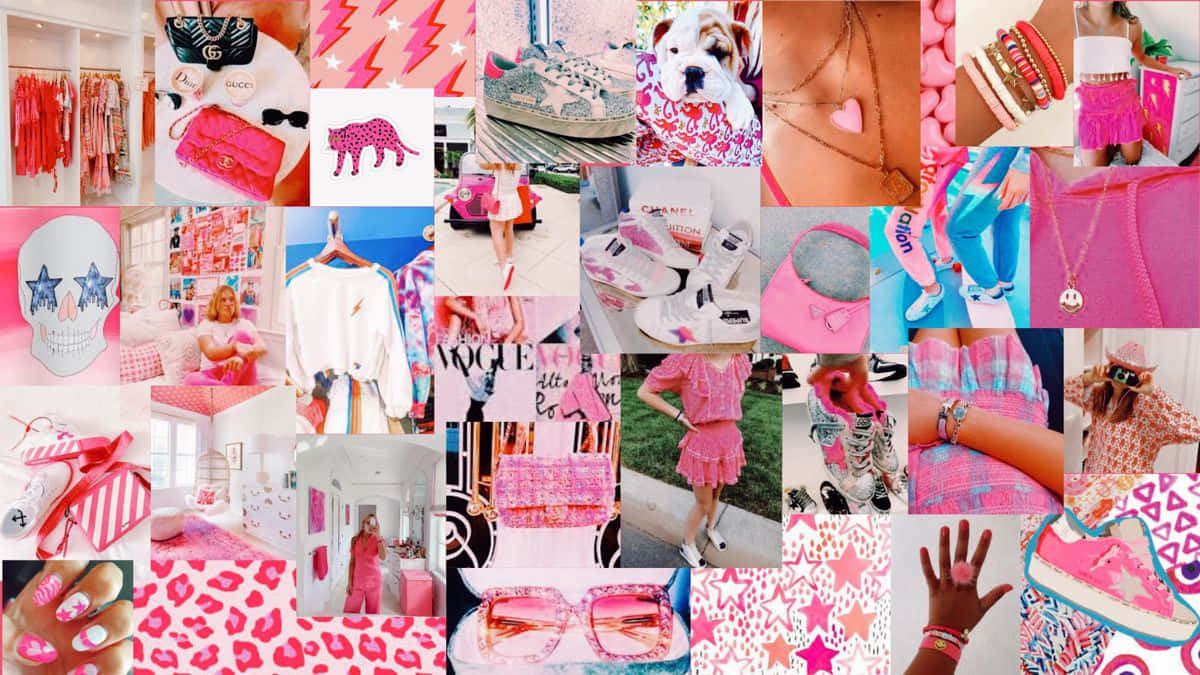 Pink Preppy Skrivebord Wallpapers