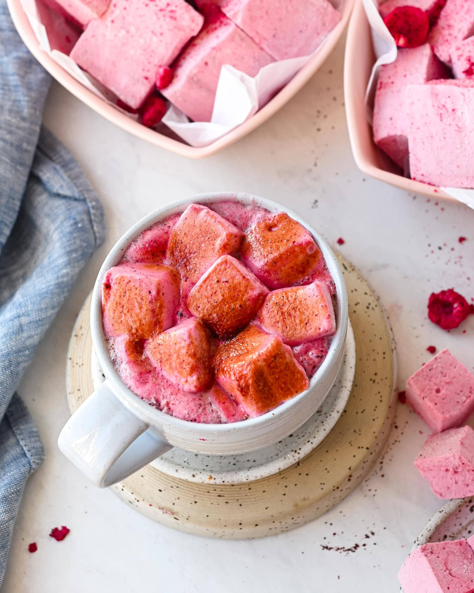 Pink Raspberry Marshmallow Drink Wallpapers