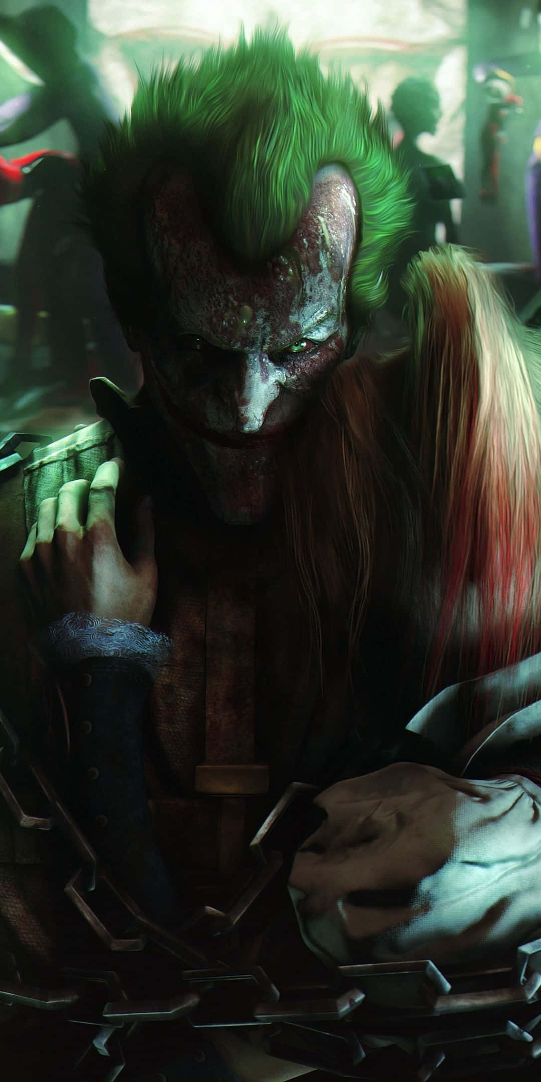 Pixel 3 Batman Arkham City Joker Spilkarakter Baggrund Wallpapers
