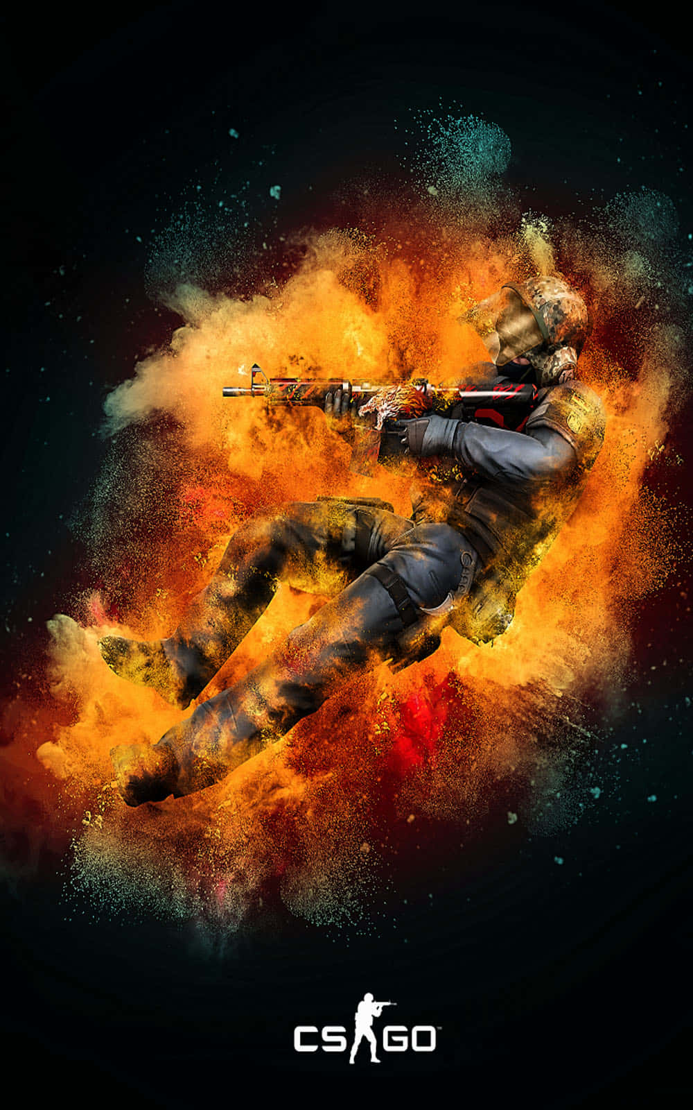 Pixel 3 Counter-strike Global Offensive Baggrund Ild Wallpapers