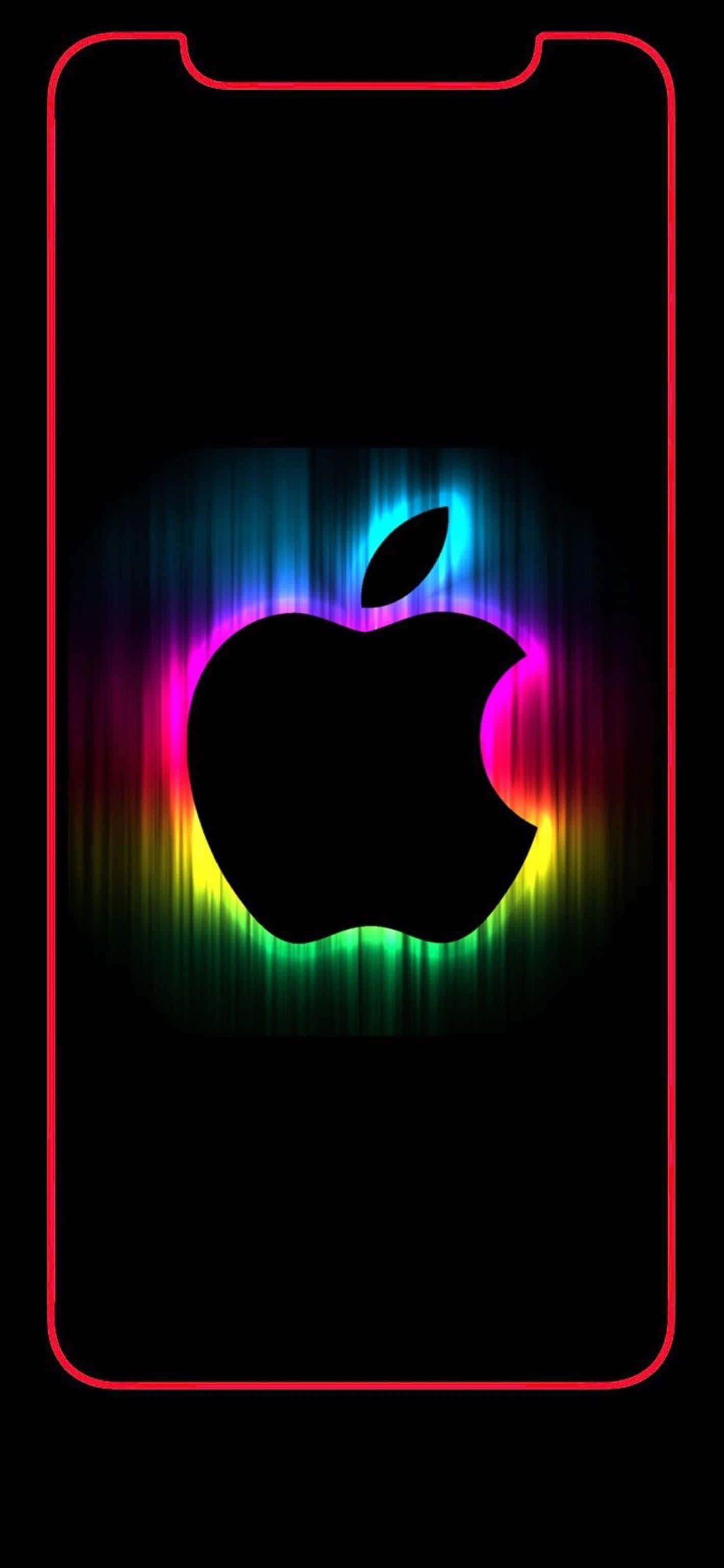 Pixel 3 farverig skygge Apple-logo baggrund Wallpapers