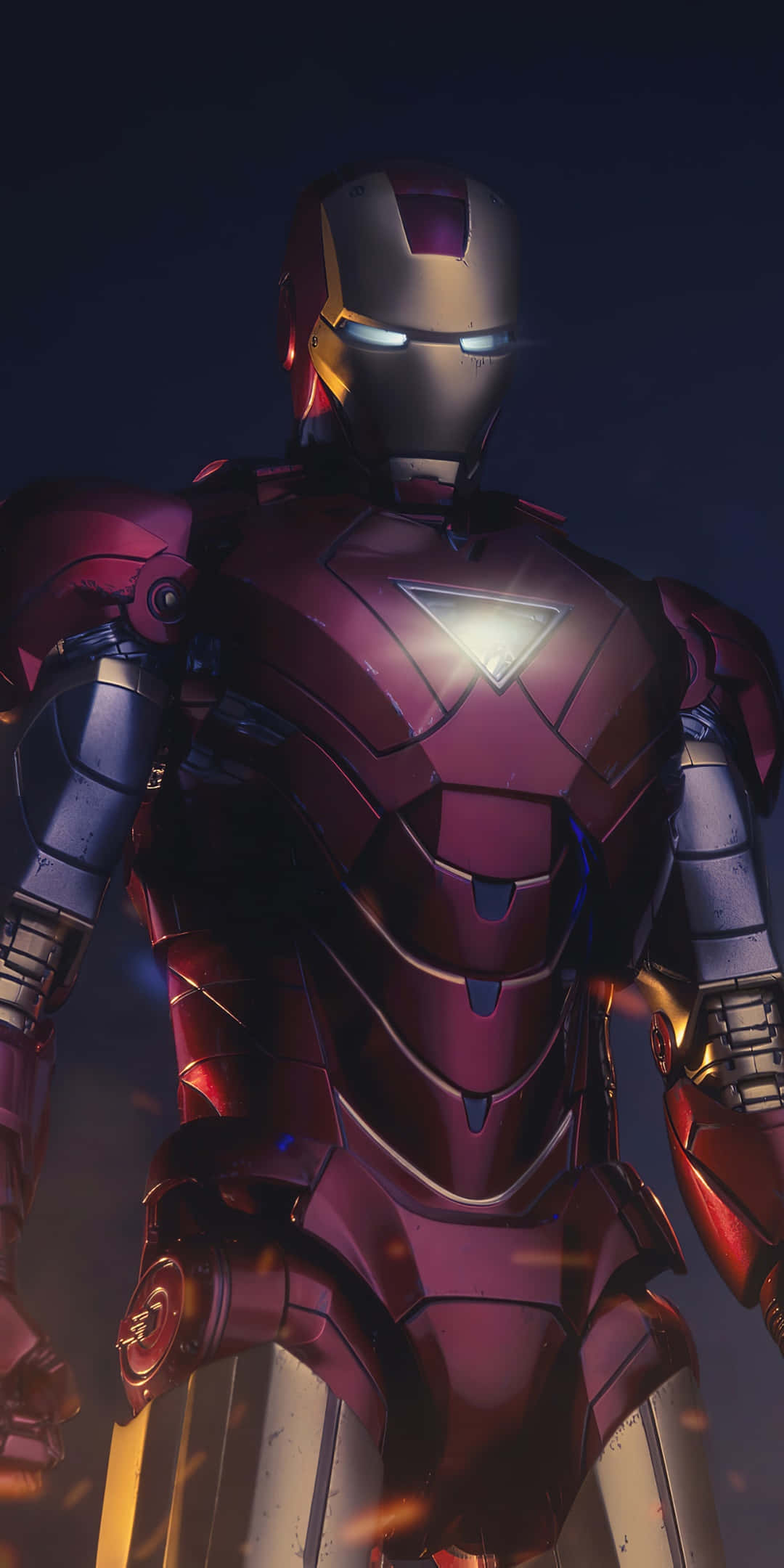 Pixel 3 Iron Man baggrund med ridset rustning Wallpapers
