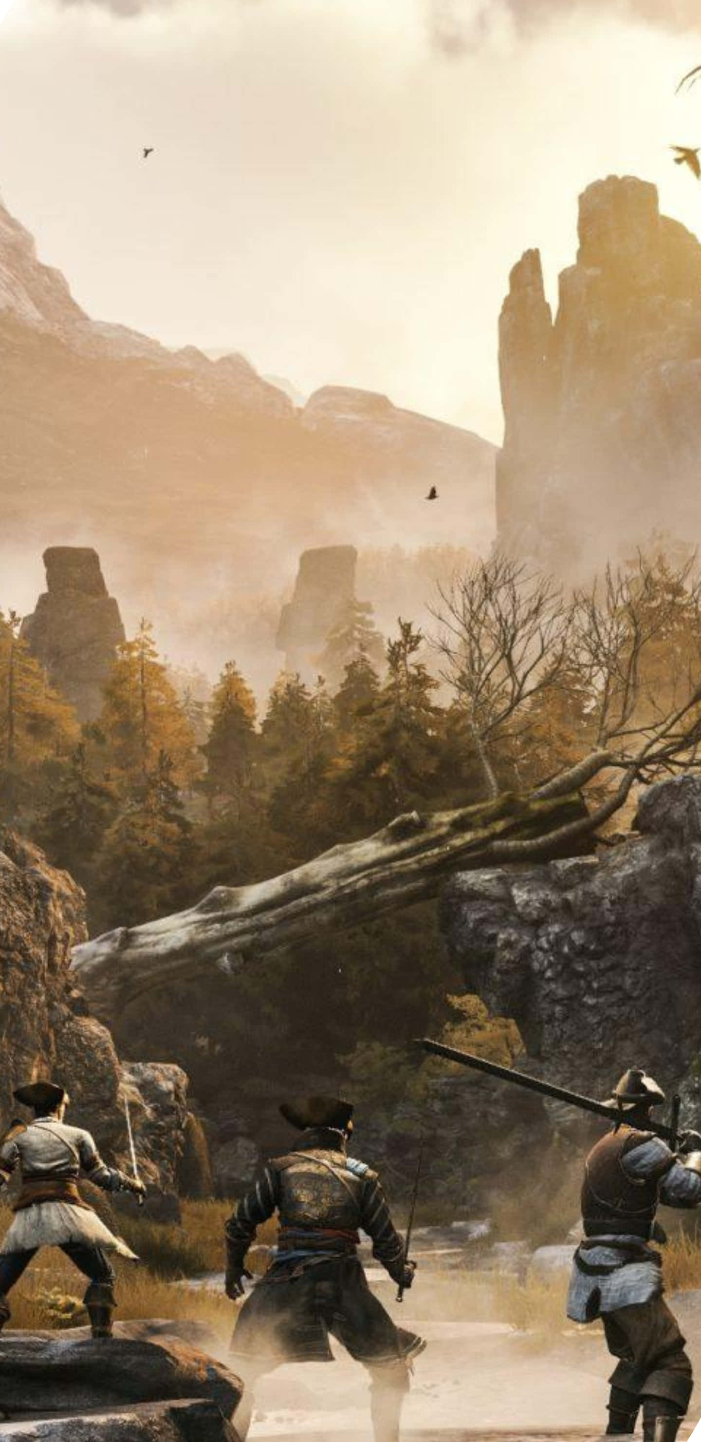 Pixel 3xl Greedfall Party Flyvende Monster Baggrund Wallpapers