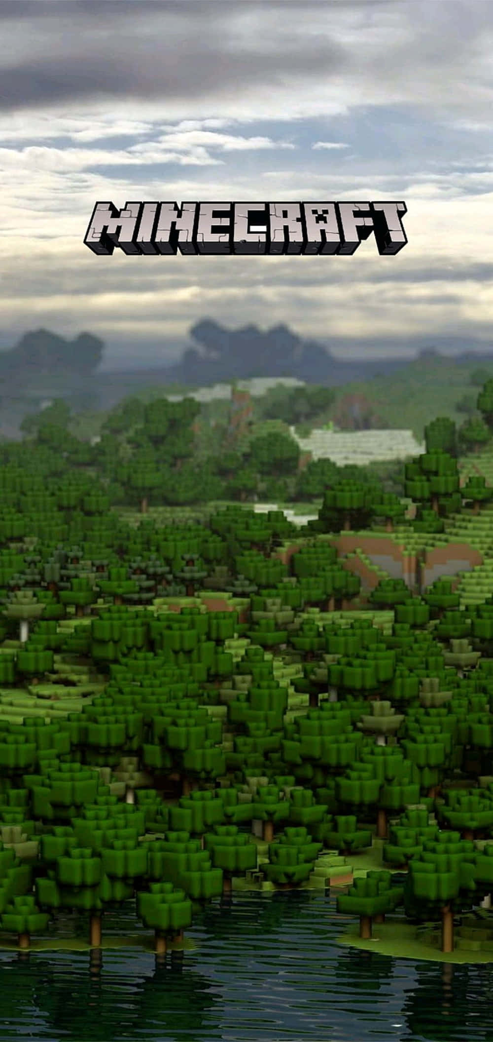 Pixel 3xl Minecraft Baggrund Grå Skyer Wallpapers