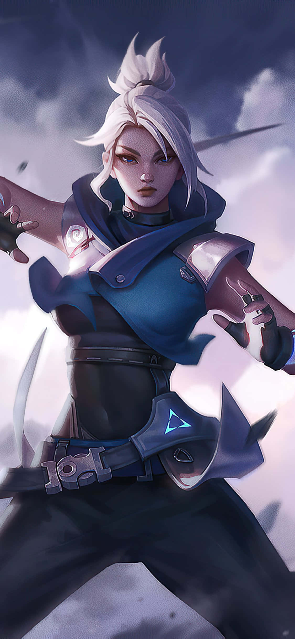 Pixel 3xl Valorant Baggrund Jett I Kampstilling Wallpapers