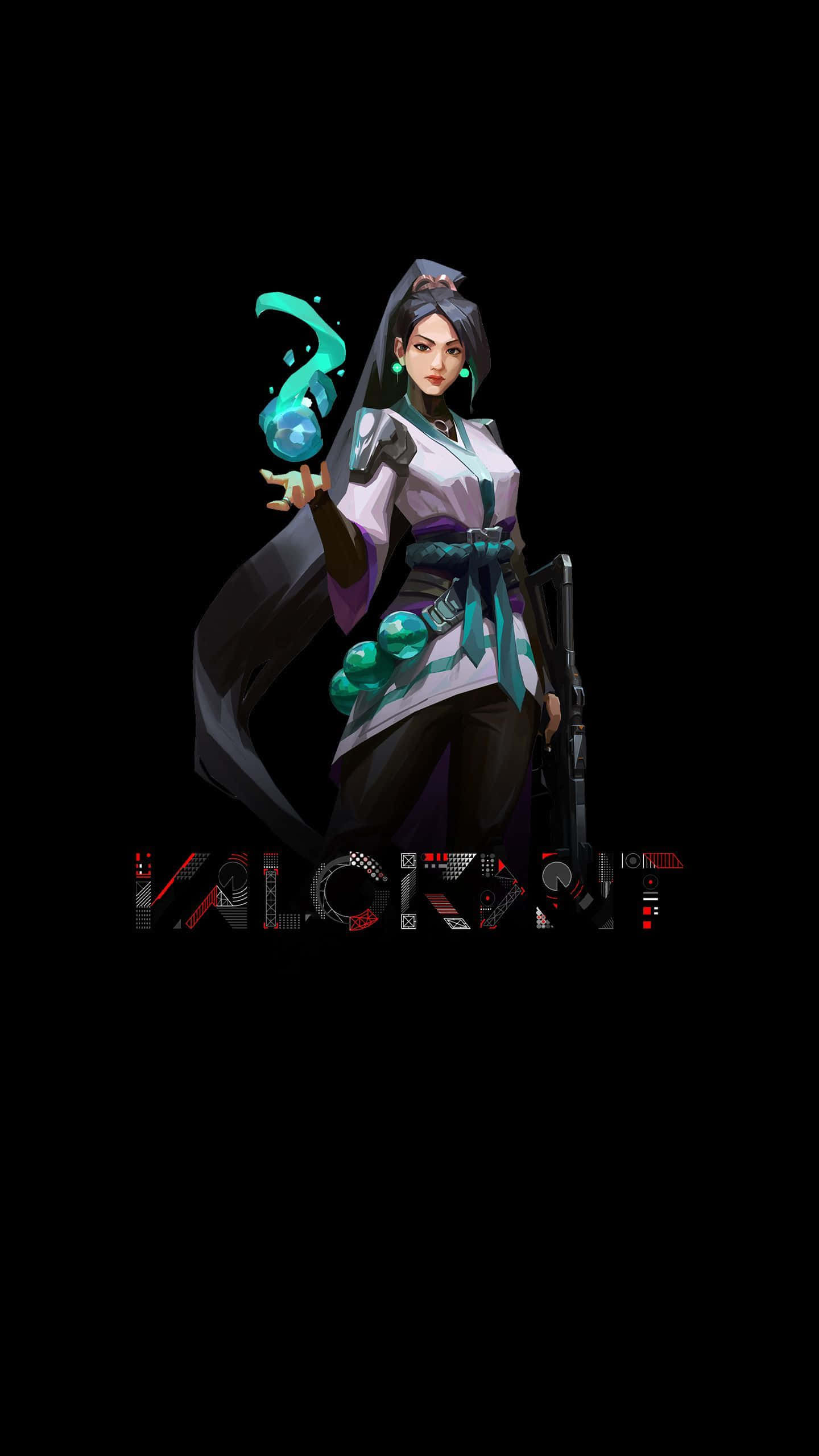 Pixel 3xl Valorant Baggrund med Sage & Valorant Logo Wallpapers