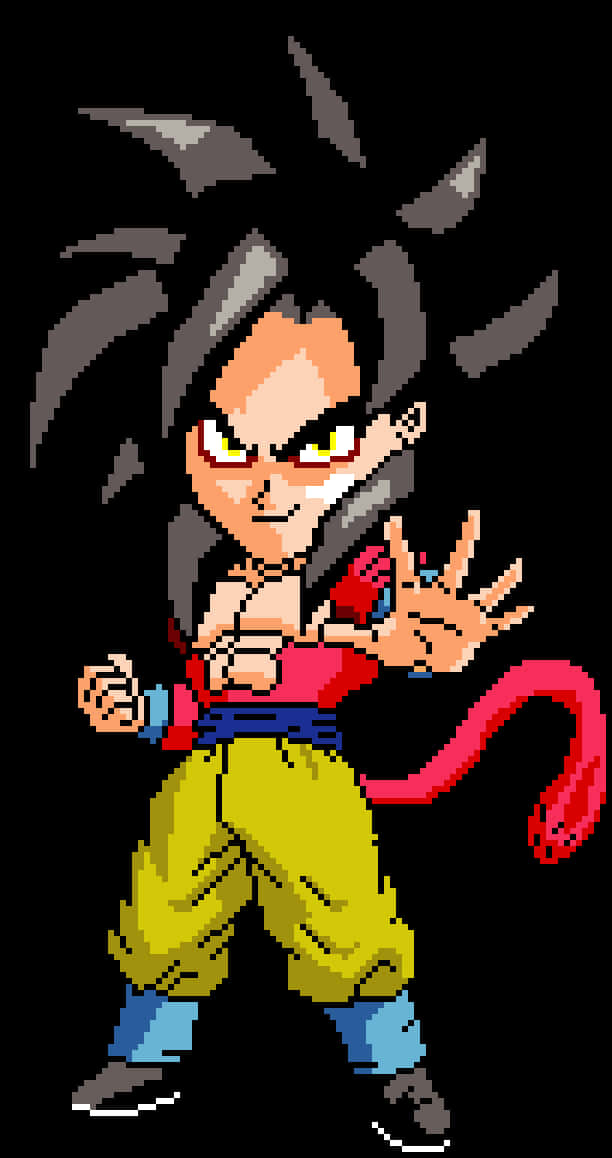 Pixel Art Goku Positur Wallpapers