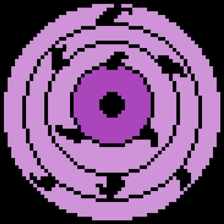 Pixeleret Rinnegan-øjesymbol Wallpapers