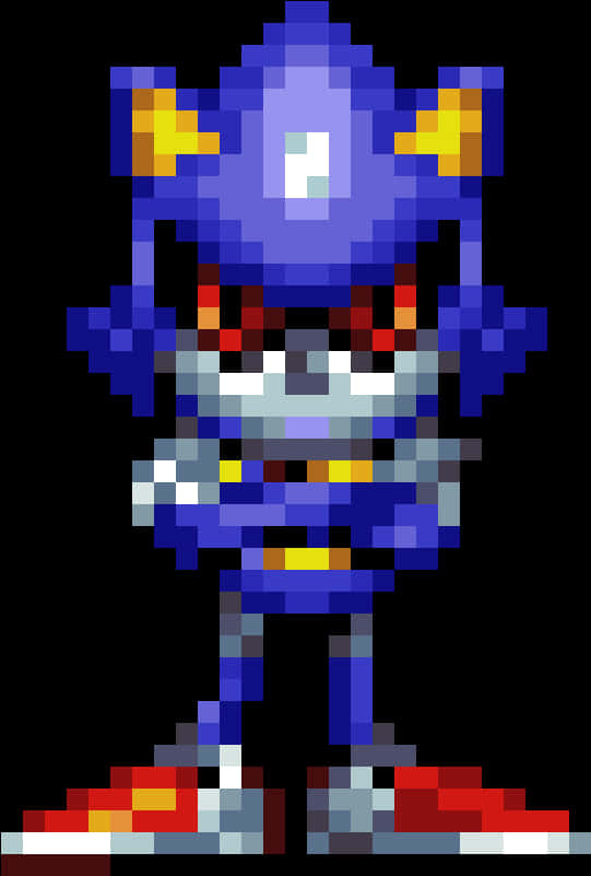 Pixeliseret Metal Sonic stående Wallpapers