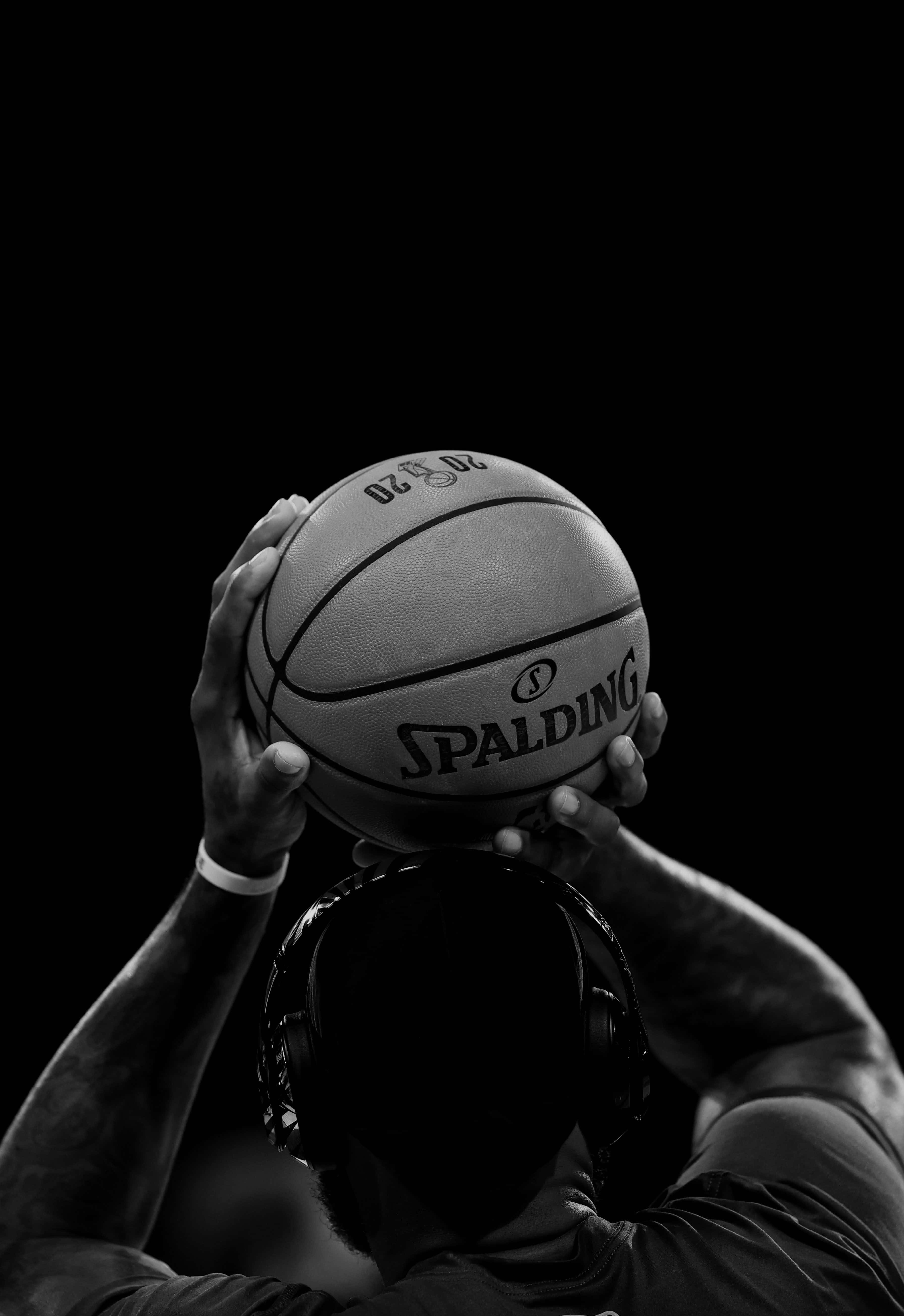 Plakat af sort basketball Spalding Wallpapers
