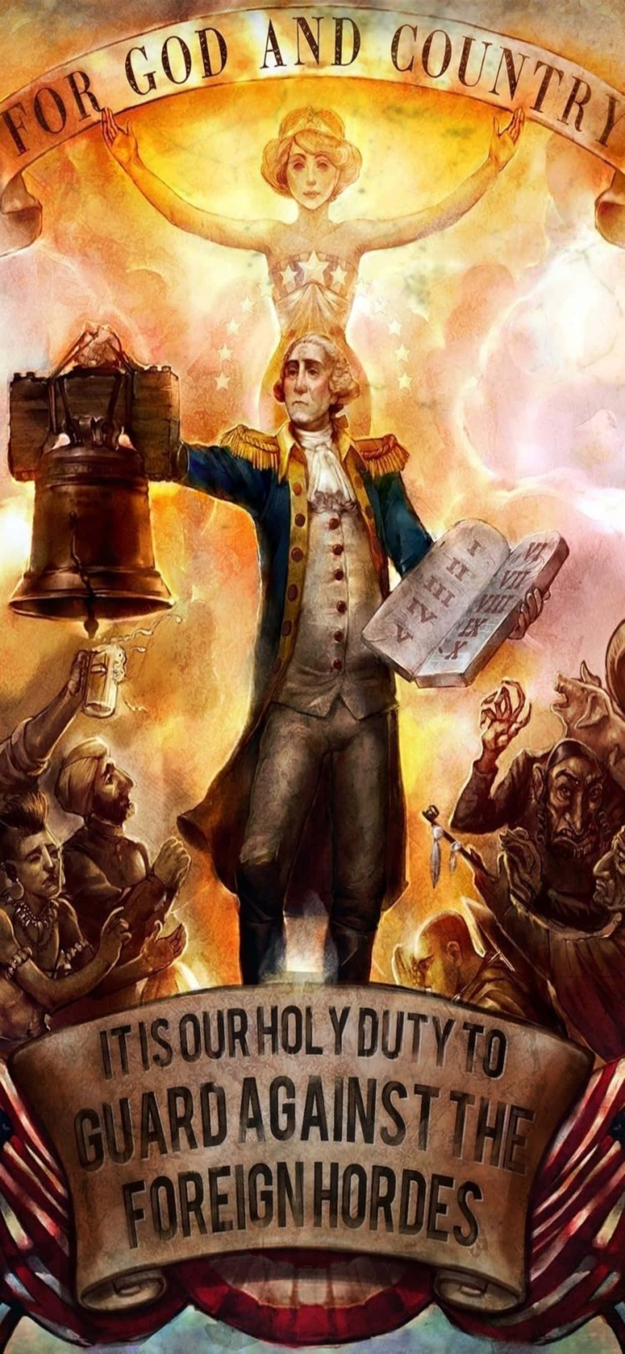 Plakatdesign iPhone XS Max Bioshock Infinite Baggrund Wallpapers