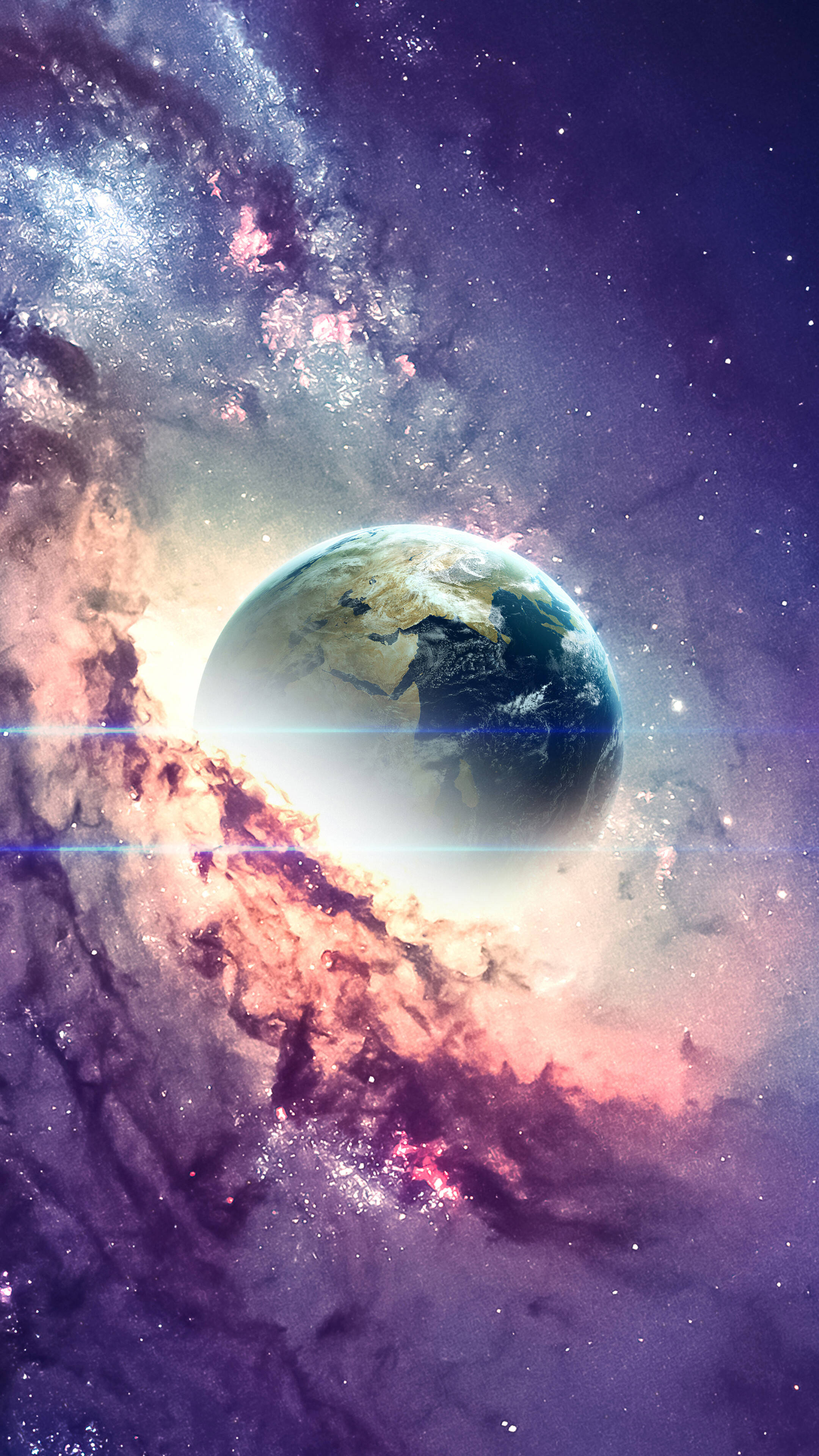 PlanetOpstår i Rummet 4K Telefon Wallpapers