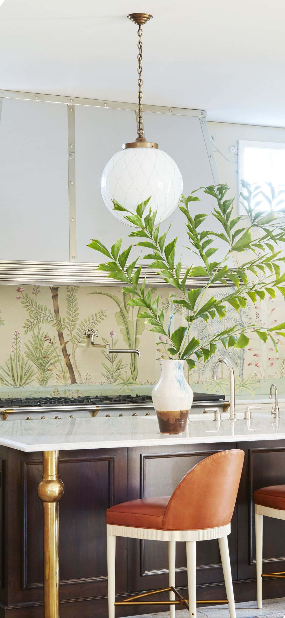 Plante i Vase iPhone X Køkkenbaggrund Wallpapers