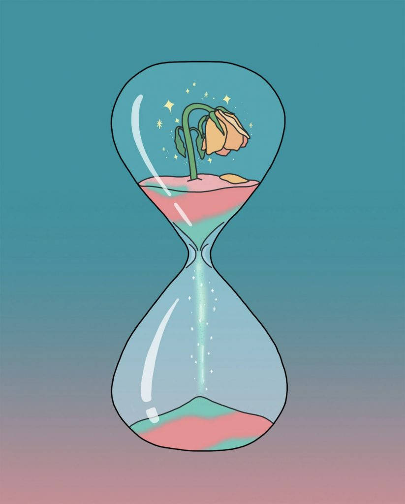 Planteliv i et timeglas Wallpapers