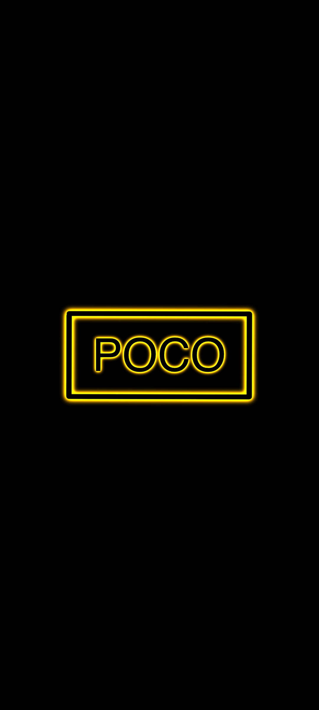 POCO X2 Gul Skrift Wallpapers