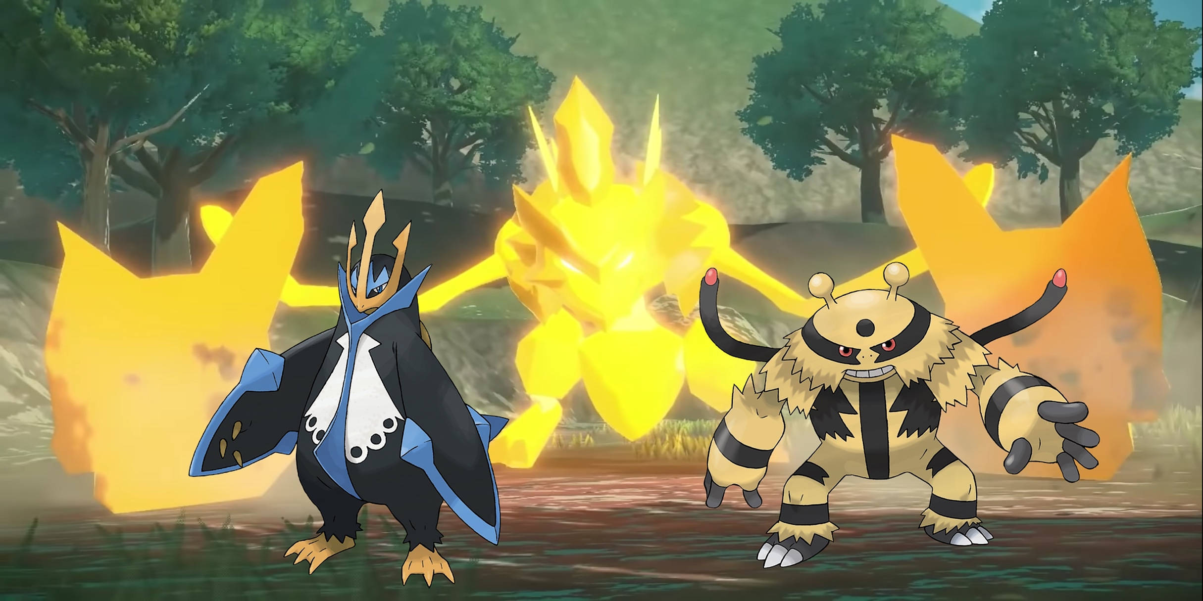 Pokemon Legends Arceus Electivire og Empoleon Wallpapers