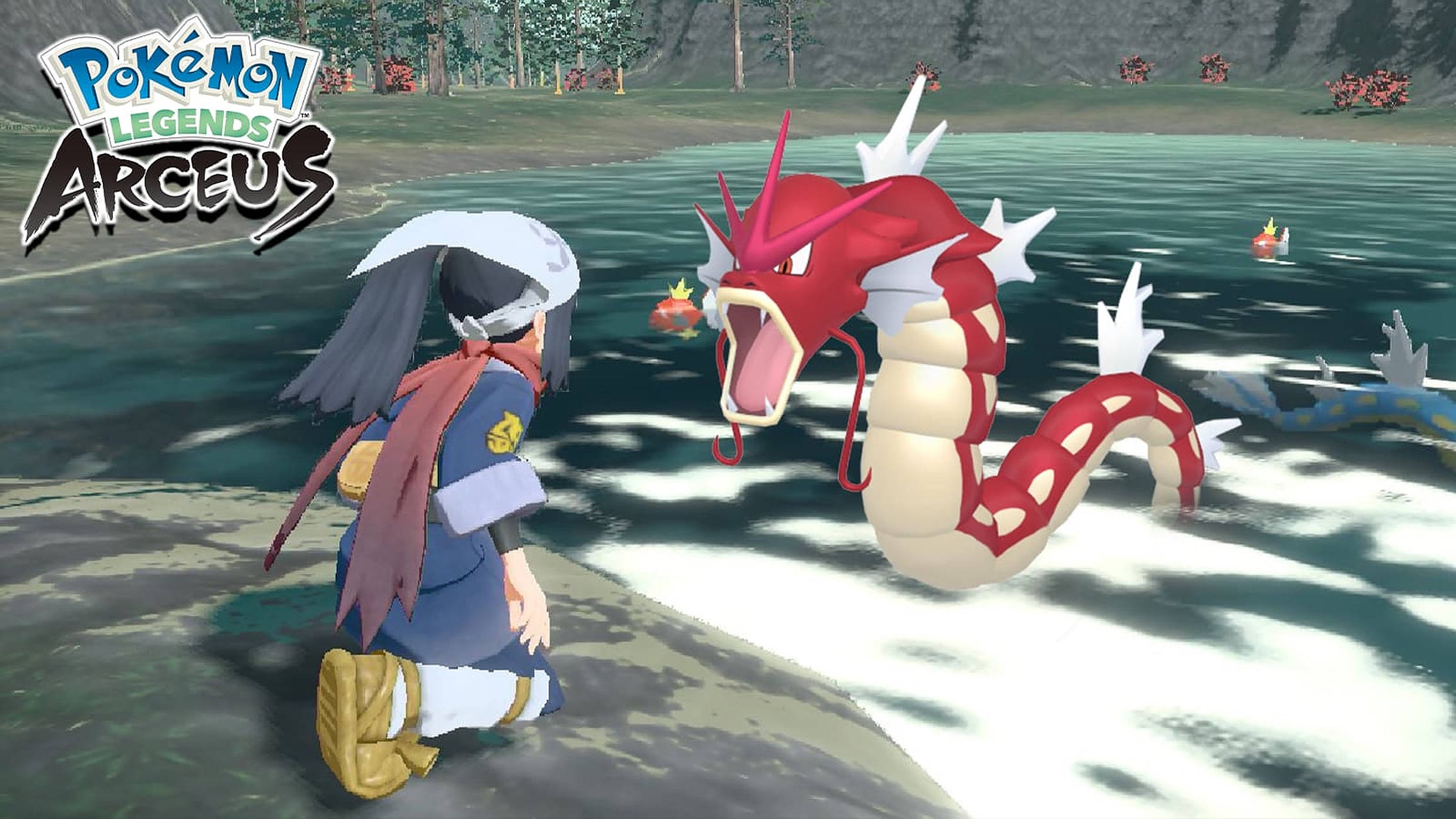 Pokemon Legends Arceus Rød Gyarados Wallpapers